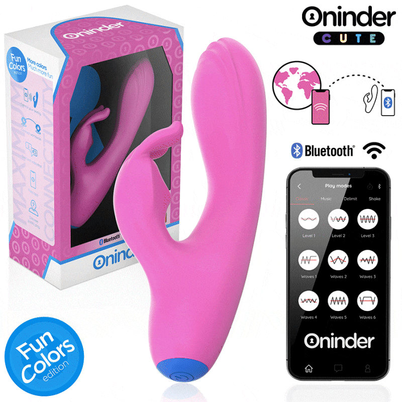 ONINDER CUTE - VIBRATEUR LAPIN D'AMOUR POUR POINT G ET CLITORIS - APPLICATION GRATUITE DANS LE MONDE ENTIER