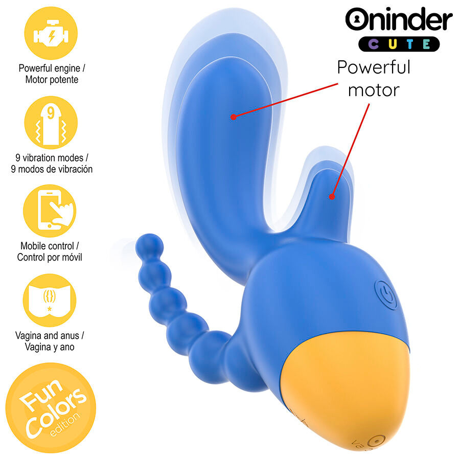 ONINDER CUTE - VIBRATEUR TRIPLE LOVE 3 SOME - APPLICATION GRATUITE DANS LE MONDE ENTIER