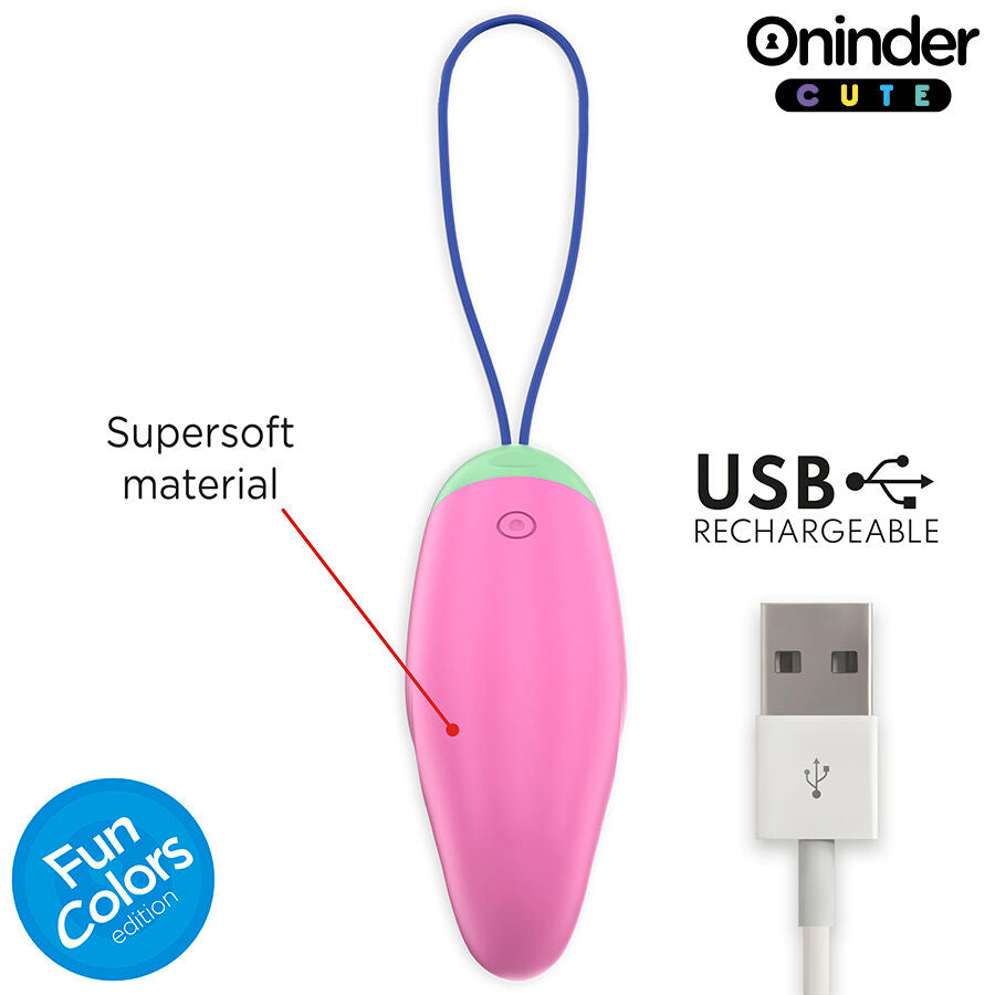 ONINDER CUTE - ŒUF EN SILICONE VIBRO-ROTANT À 360° POUR L'AMOUR ET LE PLAISIR - APPLICATION GRATUITE DANS LE MONDE ENTIER