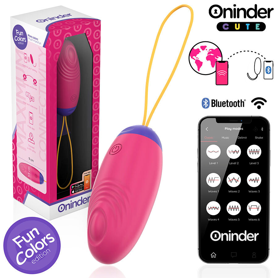 ONINDER CUTE - ŒUF EN SILICONE AVEC VIBRATIONS ET PLAISIR - APPLICATION GRATUITE DANS LE MONDE ENTIER