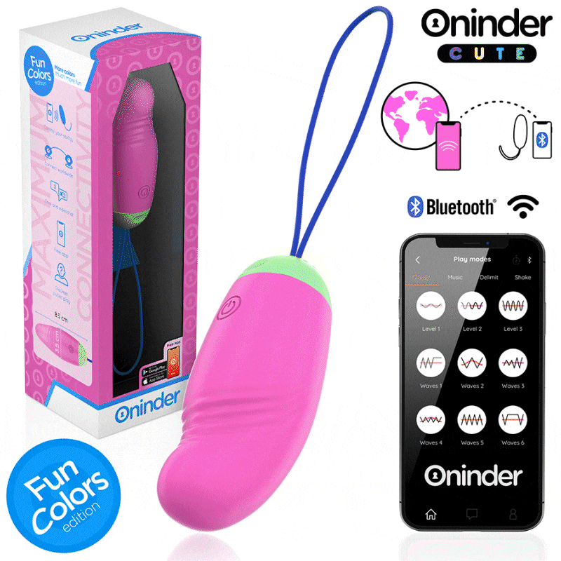 ONINDER CUTE - ŒUF EN SILICONE VIBRO-ROTANT À 360° POUR L'AMOUR ET LE PLAISIR - APPLICATION GRATUITE DANS LE MONDE ENTIER