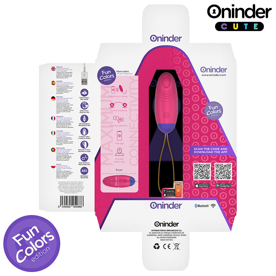 ONINDER CUTE - ŒUF EN SILICONE AVEC VIBRATIONS ET PLAISIR - APPLICATION GRATUITE DANS LE MONDE ENTIER