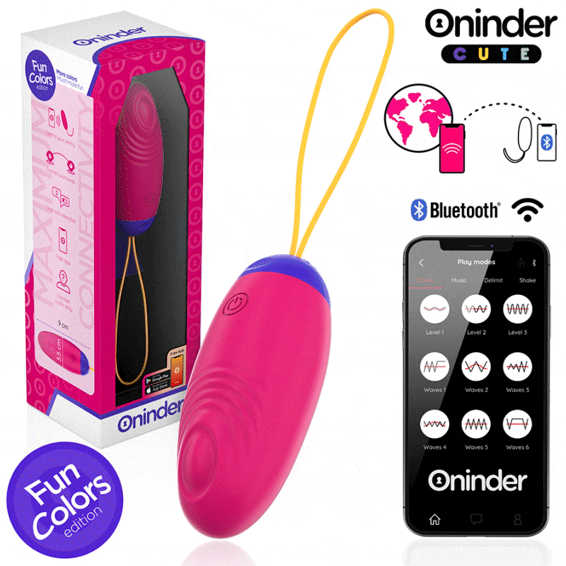 ONINDER CUTE - ŒUF EN SILICONE AVEC VIBRATIONS ET PLAISIR - APPLICATION GRATUITE DANS LE MONDE ENTIER