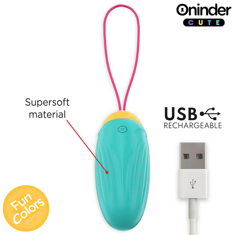 ONINDER CUTE - ŒUF VIBRANT ROTATIF EN SILICONE AVEC PIERRE PRÉCIEUSE POUR L'AMOUR ET LE PLAISIR - APPLICATION GRATUITE DANS LE MONDE ENTIER