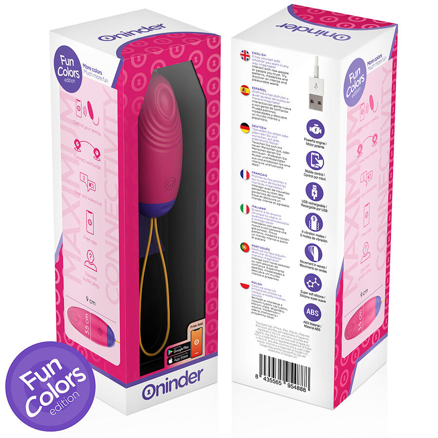 ONINDER CUTE - ŒUF EN SILICONE AVEC VIBRATIONS ET PLAISIR - APPLICATION GRATUITE DANS LE MONDE ENTIER