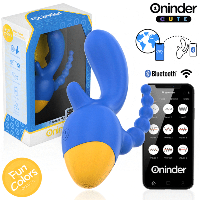 ONINDER CUTE - VIBRATEUR TRIPLE LOVE 3 SOME - APPLICATION GRATUITE DANS LE MONDE ENTIER