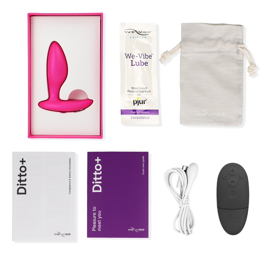 WE-VIBE - DITTO+ PINK VIBRATOR BUTT PLUG