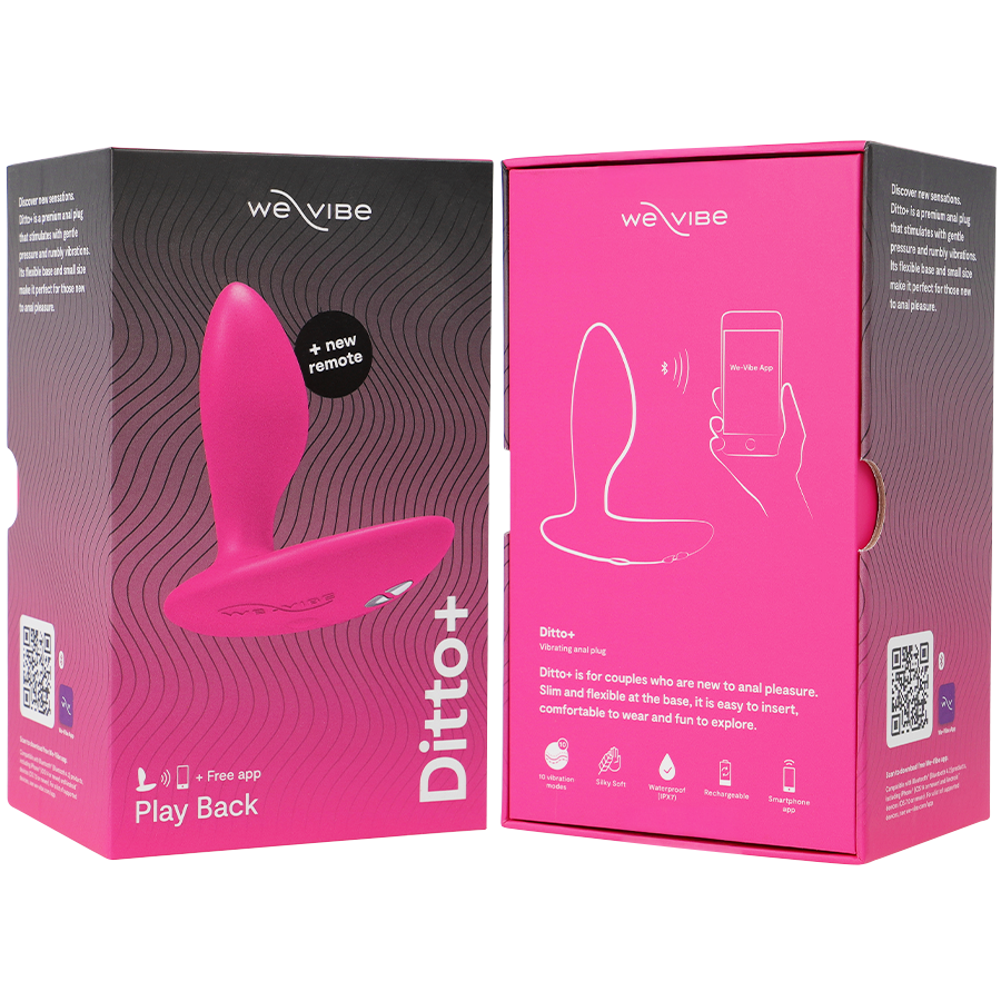 WE-VIBE - DITTO+ PINK VIBRATOR BUTT PLUG