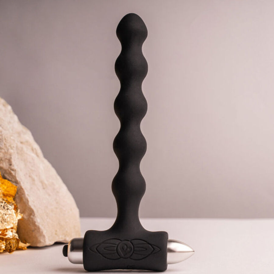 ROCKS-OFF - PETITE SENSATIONS PEARLS VIBRATEUR ANAL PLUG NOIR