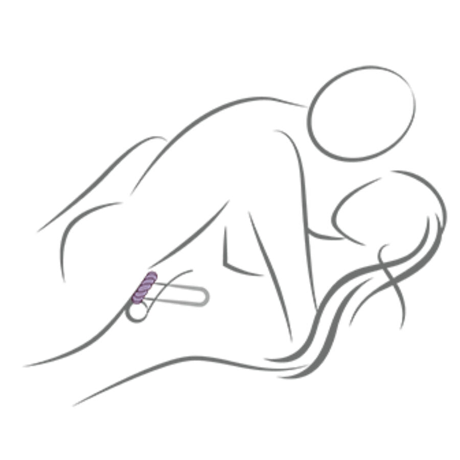 ROCKS-OFF - BLACK SILICONE TWIST MASTURBATOR RING