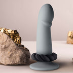 ROCKS-OFF - BLACK SILICONE TWIST MASTURBATOR RING