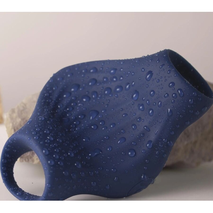 ROCKS-OFF - MASTURBATEUR VIBRANT FLEXIBLE BLEU PALMIER