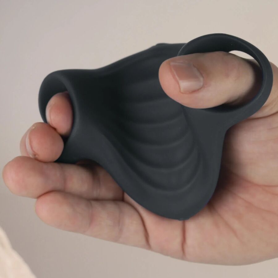 ROCKS-OFF - FLEXIBLE VIBRATOR PALM BLACK MASTURBATOR