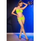 CHILIROSE - CR 4866 ENSEMBLE HAUT ET SHORT VERT NÉON S/M