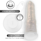 COCK MILLER - DILDO CON VENTOSA, LUCI E VIBRAZIONE CON TELECOMANDO BIANCO 20,5 CM
