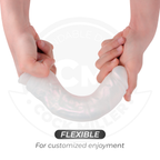 COCK MILLER - Godemiché avec ventouse, lumières et vibrations, télécommande, blanc, 21,5 cm