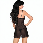 LIVCO CORSETTI FASHION - LUISE 1710 BABYDOLL + STRING NOIR S