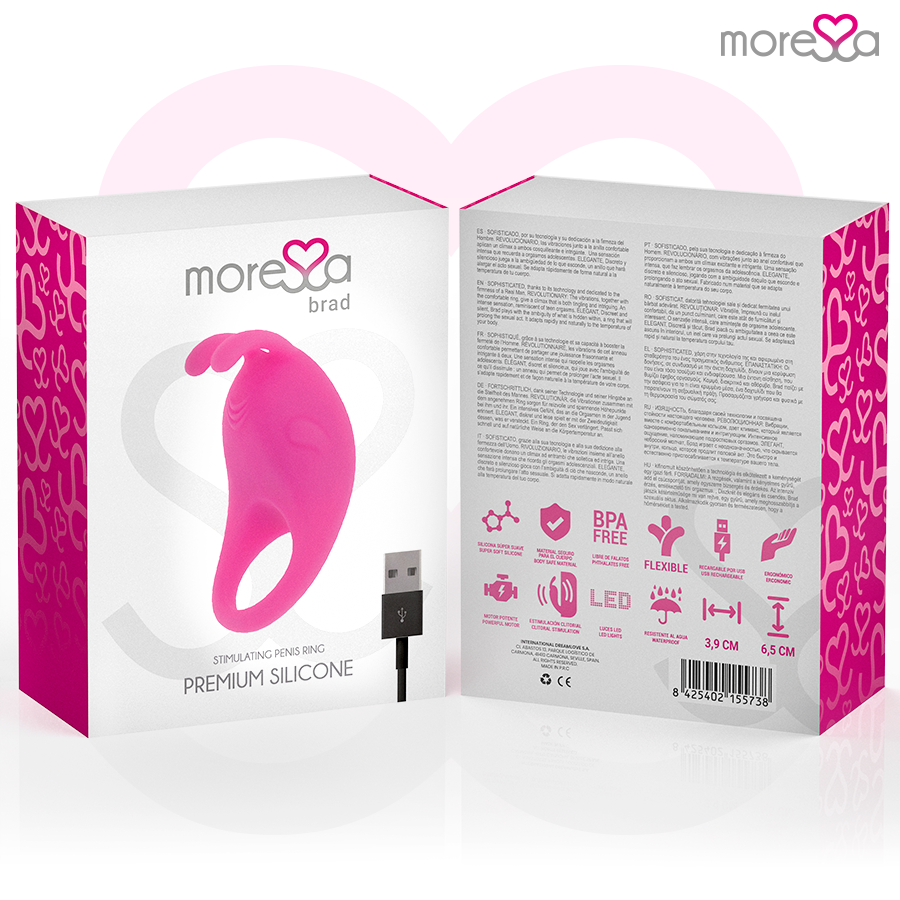 MORESSA - BRAD PREMIUM RECHARGEABLE EN SILICONE ROSE
