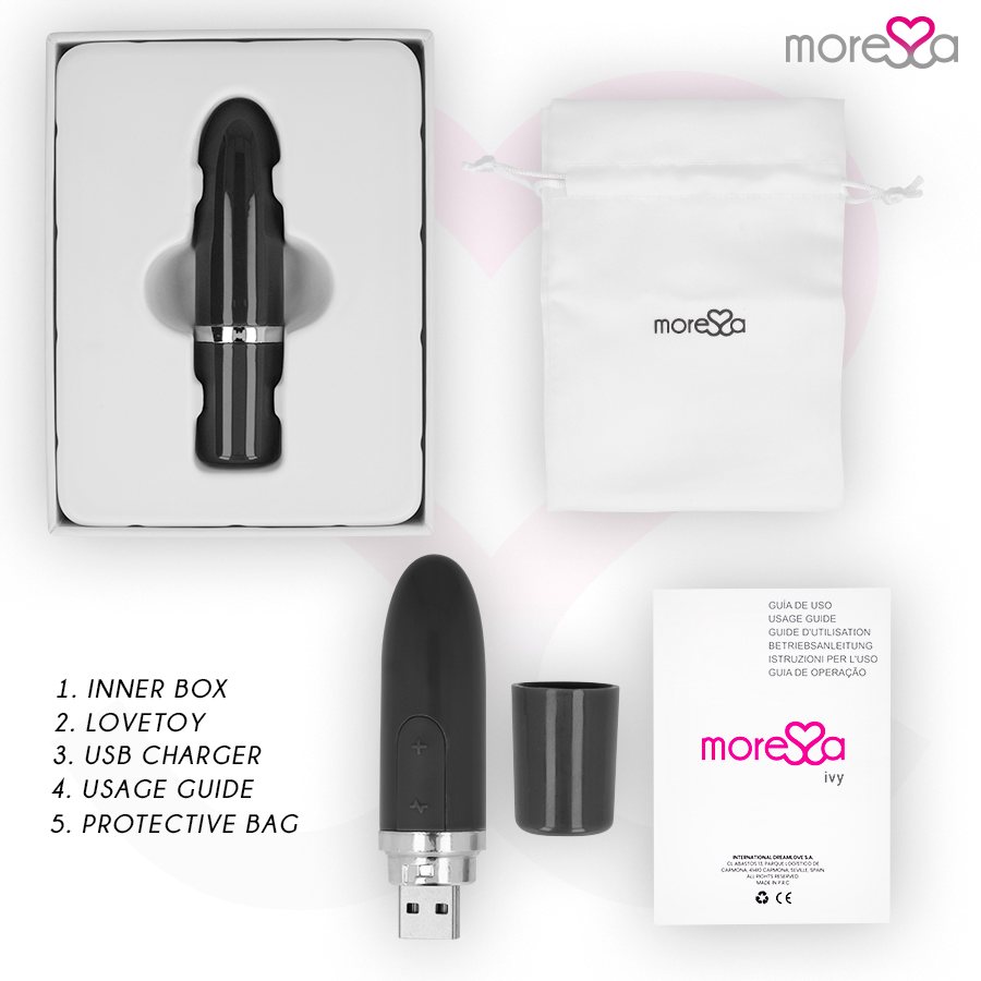 MORESSA - IVY BLACK TRAVEL STIMULATOR VIBRATOR