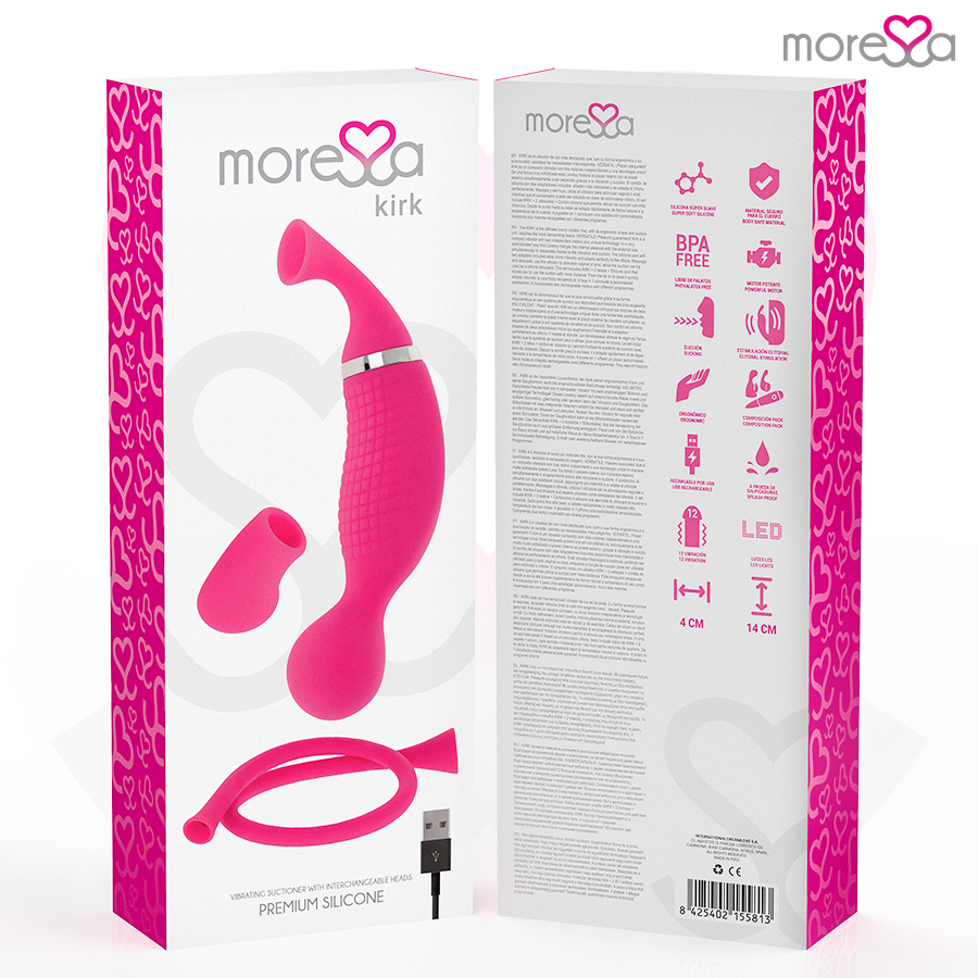 MORESSA - KIRK DUO SUCEUR + MASSEUR MULTI-PERFORMANCES EN SILICONE RECHARGEABLE HAUT DE GAMME