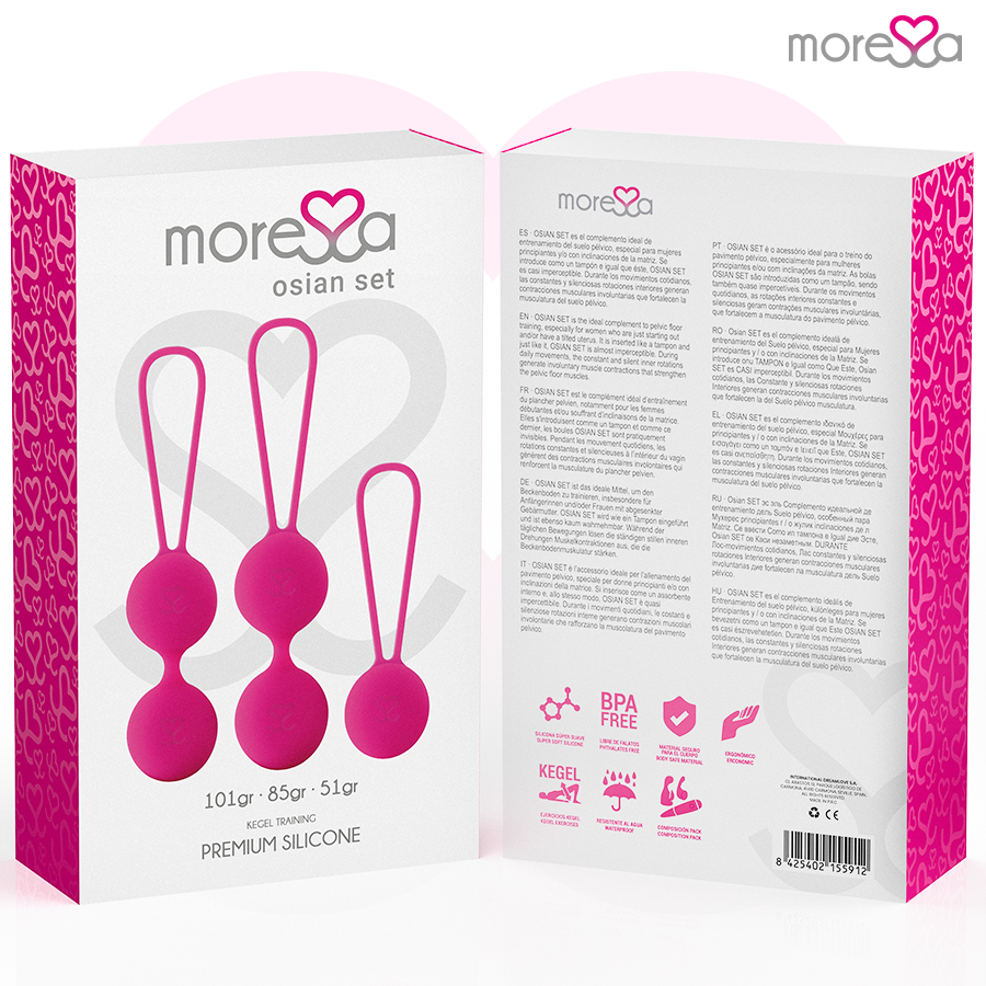 MORESSA - SET OSIAN PREMIUM SILICONE PINK (Osian One - 51 g | Osian Two - 101 g | Osian Three 85 g)