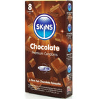 SKINS - PRÉSERVATIFS AU CHOCOLAT PREMIUM, PAQUET DE 8