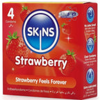 SKINS - PREMIUM STRAWBERRY CONDOMS 4-PACK