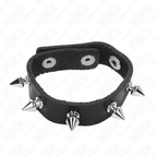 KINK - LEATHER COCK RING WITH SPIKES 21.5 X 1.6 CM