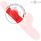 INTENSE - KATY MULTIFUNCTIONAL CLITORAL STIMULATOR 4 INTERCHANGEABLE HEADS RED