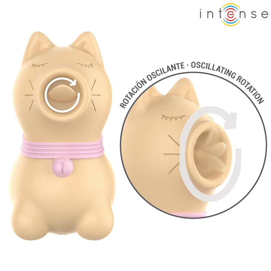 INTENSE - STIMOLATORE TOLOSA CON LINGUA ROTANTE A 360° GIALLO