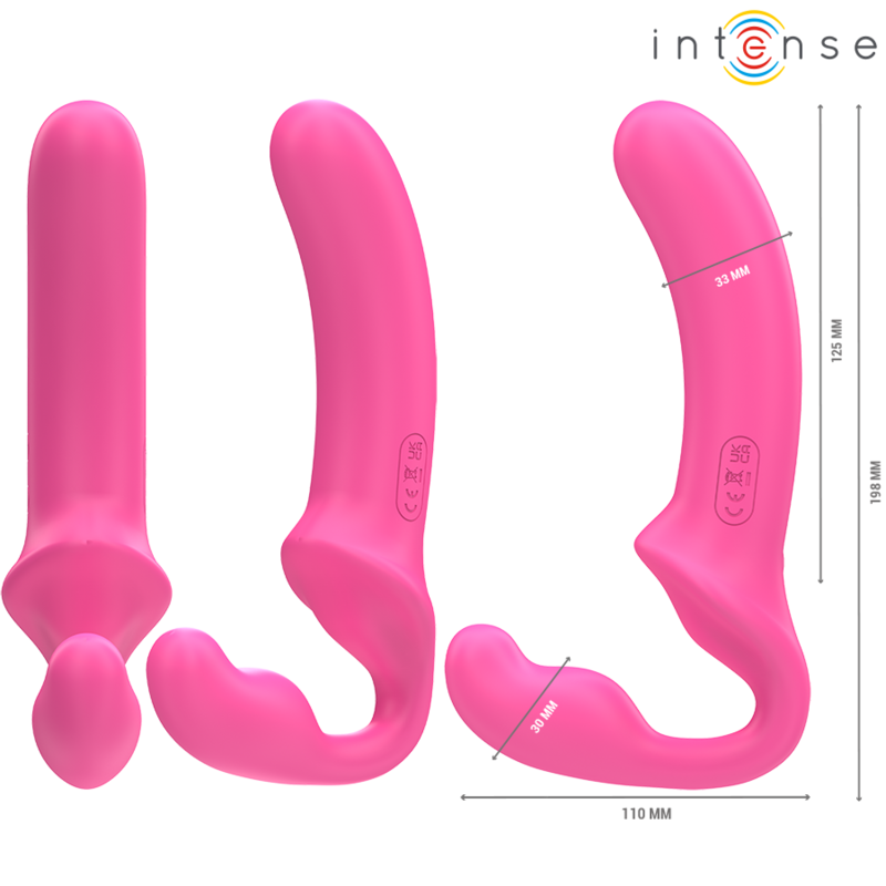 INTENSE - AMY DOUBLE VIBRATEUR 20 CM ROSE AVEC TÉLÉCOMMANDE