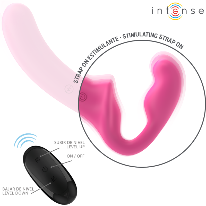 INTENSE - AMY DOUBLE VIBRATEUR 20 CM ROSE AVEC TÉLÉCOMMANDE