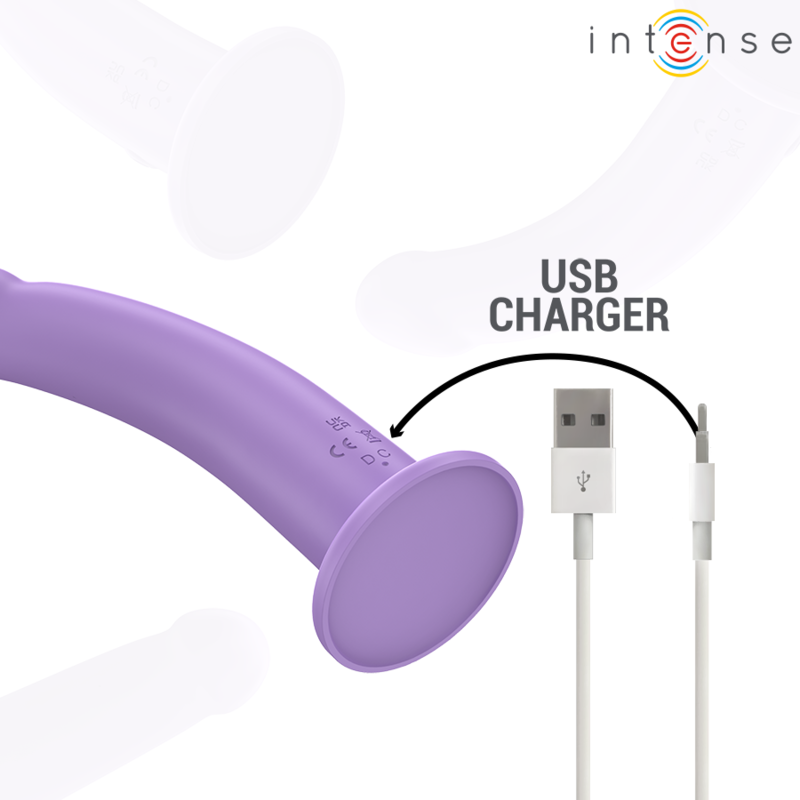VIBRATEUR INTENSE EDDIE 17,5 CM 10 VIBRATIONS TÉLÉCOMMANDE VIOLETTE