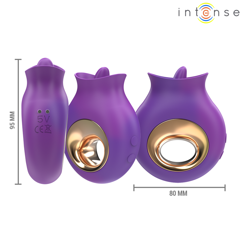 INTENSE - STIMULATEUR CLITORIAL TULI 9 VIBRATIONS ET 9 OSCILLATIONS VIOLET