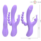 INTENSE - MIKO TRIPLE RABBIT VIBRATEUR &amp; STIMULATEUR ANAL 7 VIBRATIONS VIOLET