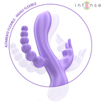 INTENSE - MIKO TRIPLO VIBRATORE CONIGLIO & STIMOLATORE & ANALE 7 VIBRAZIONI VIOLA