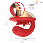 INTENSE - VIBRATEUR ET STIMULATEUR MARIAH EN FORME DE U - 10 VIBRATIONS ROUGE