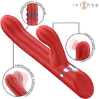 INTENSE - LELE VIBRATEUR MULTIFONCTIONNEL ROTATIF, OSCILLANT ET STIMULANT ROUGE