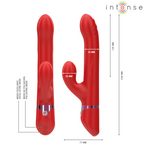 INTENSE - LELE VIBRATEUR MULTIFONCTIONNEL ROTATIF, OSCILLANT ET STIMULANT ROUGE