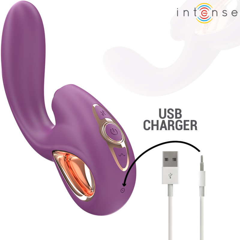INTENSE - LALI VIBRATEUR MULTIFONCTIONNEL POINT G TAPOTEMENT, POUSSÉE ET VIBRATION VIOLET