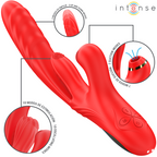 INTENSE - VIBRATEUR MULTIFONCTIONNEL KAROL : POUSSÉE, STIMULATION ET ONDES STIMULANTES ROUGES