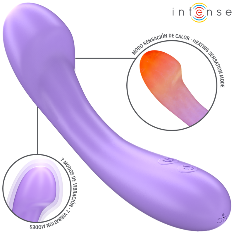 INTENSE - BECKY VIBRATEUR CHAUFFANT 19 CM 7 VIBRATIONS VIOLET