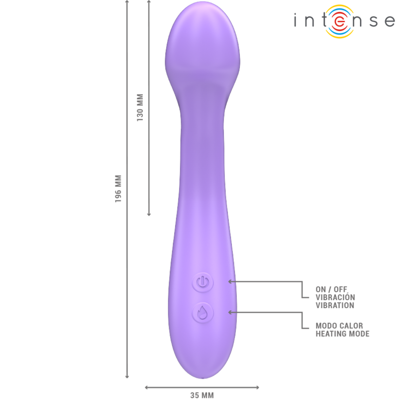 INTENSE - BECKY VIBRATEUR CHAUFFANT 19 CM 7 VIBRATIONS VIOLET