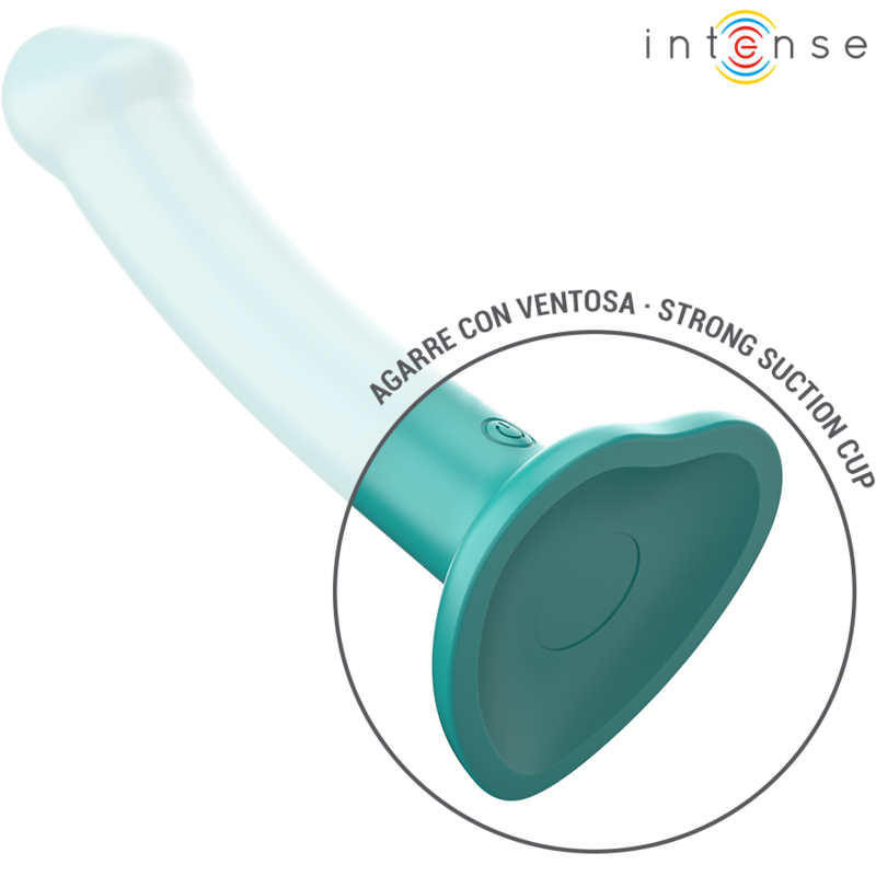 Vibrateur Katie Intense avec ventouse, 10 modes de vibration, télécommande, bleu