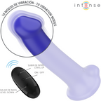 VIBRATEUR INTENSE VICTORIA AVEC VENTOUSE, 10 MODES DE VIBRATIONS, BLEU FONCÉ, TÉLÉCOMMANDE