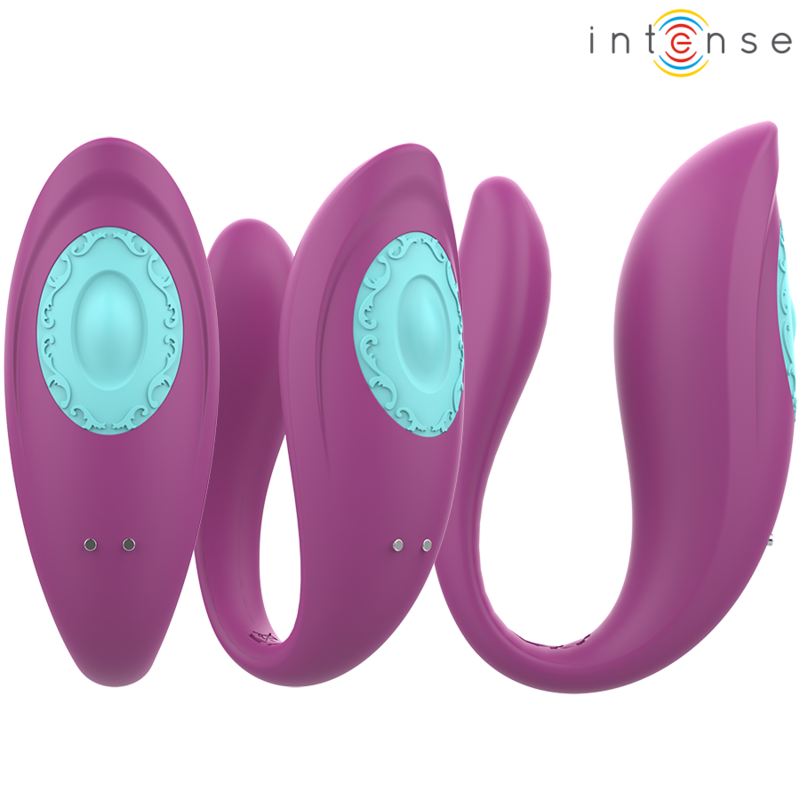 INTENSE - VIBRATEUR ET STIMULATEUR ANNIE EN FORME DE U AVEC TÉLÉCOMMANDE VIOLETTE