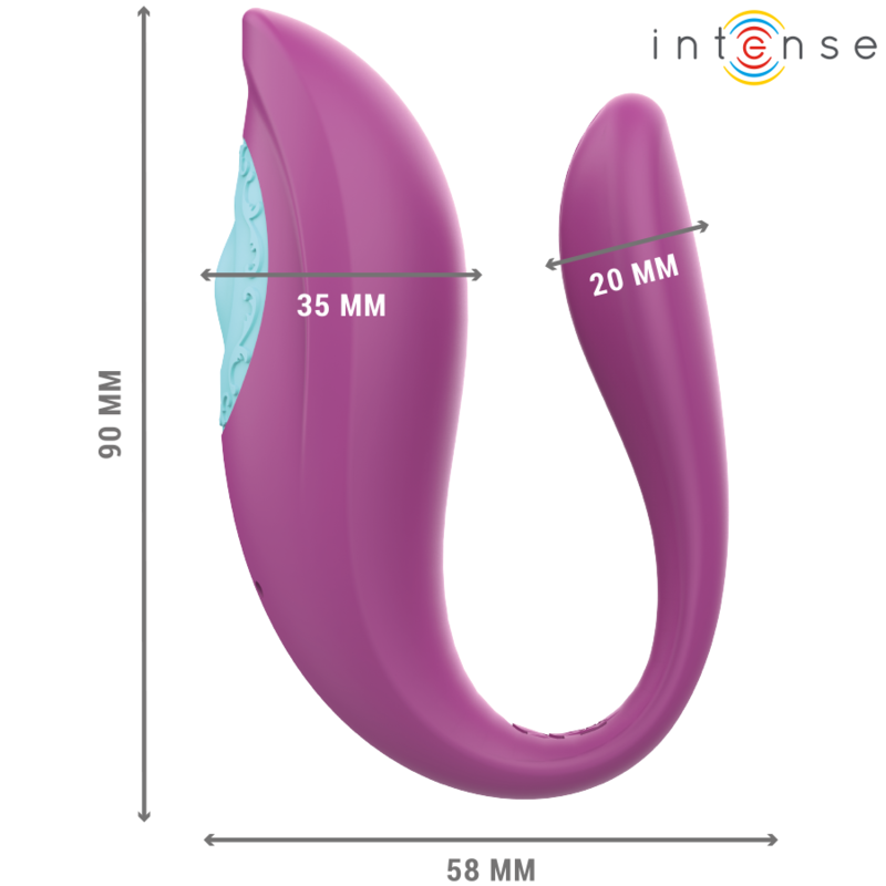 INTENSE - VIBRATEUR ET STIMULATEUR ANNIE EN FORME DE U AVEC TÉLÉCOMMANDE VIOLETTE