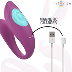 INTENSE - VIBRATEUR ET STIMULATEUR ANNIE EN FORME DE U AVEC TÉLÉCOMMANDE VIOLETTE