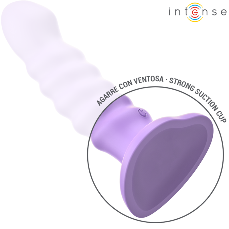 VIBRATEUR INTENSE BRENDA TAILLE M DESIGN EN SPIRALE 10 VIBRATIONS TÉLÉCOMMANDE VIOLET