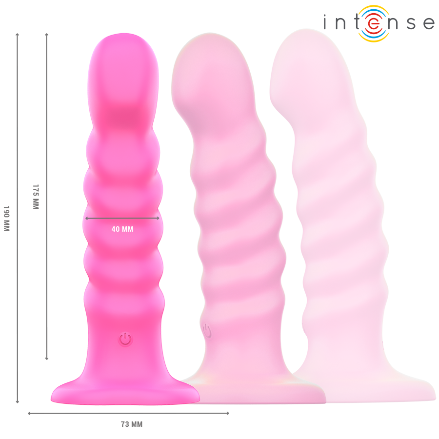 VIBRATEUR INTENSE - CINDY TAILLE L, DESIGN EN SPIRALE, 10 VIBRATIONS, ROSE, TÉLÉCOMMANDE
